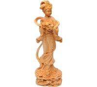 BCLYERBJ Scultura Statua di Buddha in legno massello, figura di fata, tradizionale intaglio a mano, dea coniglio, fata della luna, soggiorno, camera da letto