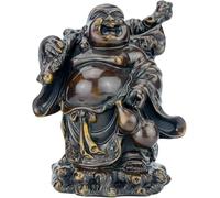 BCLYERBJ Scultura Statua di Buddha sorridente in ottone con sacco di soldi, ornamento artigianale, statuette di prosperità, attraggono ricchezza e buona fortuna