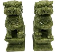 BCLYERBJ Scultura Statua di coppia di cani Fu Foo cinesi, ornamento for ricchezza e prosperità, decorazione, miglior regalo di inaugurazione della casa.