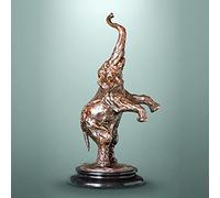 BCLYERBJ Scultura Statua di elefante in bronzo con base in marmo, ornamento artistico for esterni