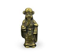 BCLYERBJ Scultura Statua fatta a mano in ottone raffigurante il Dio della ricchezza, come un portachiavi, un piccolo ornamento portatile da regalare.