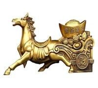 BCLYERBJ Scultura Statua in rame di un cavallo da bancone in ottone, arredamento in rame, decorazione for la stanza, ornamenti Feng Shui for la scrivania - M(L)