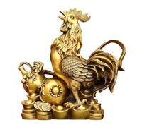 BCLYERBJ Scultura Statua in rame Feng Shui con gallo in ottone e metallo, ornamenti in rame for bancone del negozio
