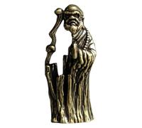 BCLYERBJ Scultura Statua in rame massiccio in ottone puro, piccolo patriarca Bodhidharma, gioiello artigianale, regalo, manico, pezzo da gioco