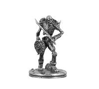 BCLYERBJ Scultura Statua in rame puro, decorazione da tavolo, piccolo modello di soldato fatto a mano, scheletro non morto, guerriero, giocattolo, regalo