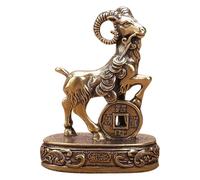 BCLYERBJ Scultura Statua in rame retrò, pecora in puro rame, pecora dei soldi, pecora dello zodiaco, regalo artigianale for soggiorno
