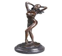BCLYERBJ Scultura Statua murale LLSJF Testa di ragazza Statua in bronzo Arte Ornamenti in marmo