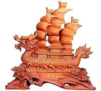 BCLYERBJ Scultura Statue da collezione, barche a vela, ricchezza, feng shui, prosperità, decorazione, attrae ricchezza e buona fortuna.