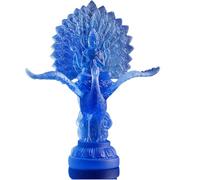 BCLYERBJ Scultura Statue di Buddha in meditazione, ornamenti religiosi, statuette fatte a mano, raffiguranti il re pavone