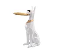 BCLYERBJ Scultura Statue di grandi dimensioni, ornamento a forma di cane da pavimento for vassoio accanto al mobile TV, decorazioni for statuette(C)