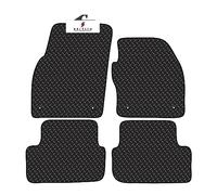 BCM Tappetini per auto compatibili con VW Polo dal 2018 in poi, in gomma da 3 mm, completamente su misura, retro antiscivolo, bordo nero, 4 pezzi