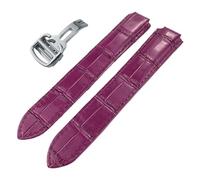 BCMCBV Cinturino per orologio in pelle di vitello, per Ballon Bleu De Cartier cinturino convesso 14/16/18/20/22 mm (viola, 16 mm)