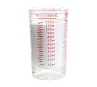 BCnmviku Misurino in vetro, Bicchiere Misuratore 120 ml, bicchierini piccoli per liquori e liquidi, per cocktail, whisky, liquori, vino, liquori, alcol (rosso)