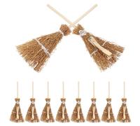 BCOATH 10 Pezzi Fermagli Capelli Scopa Strega Handmade per Halloween Accessori Cosplay Leggeri e Originali Decorazioni Festive per Donna Clip Parrucca Artigianali per Feste Tema