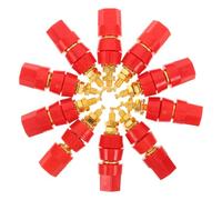 BCOATH 10 Pezzi Morsetto per Altoparlanti Placcato Oro in Ottone con Vite M5 e Barra Lunga da 50mm, Dado Esagonale, Accessorio per Amplificatori e Impianti Home Theater