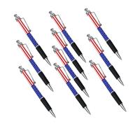 BCOATH 10 Pezzi Penne Patriottiche con Bandiera Usa Design Ergonomico per Scrittura e Confortevole per Ufficio Scuola e Casa Accessorio da Scrivania per Firme e Appunti