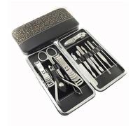 BCOATH 12 Pezzi Set Manicure Professionale in Acciaio Inossidabile Pinzetta, Tronchesino e Custodia Delicata per Cura Unghie Mani e Piedi