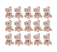 BCOATH 15 Pezzi Mini Orsetti Flockati in Miniatura Piccoli Orsi Decorativi per Feste Bomboniere Matrimonio Accessori DIY e Charm per Borse