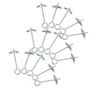 BCOATH 15 Pezzi Tasselli a Farfalla 4 X 1,5 in Acciaio al Carbonio | Pressione Uniforme e Presa Stabile, Argento, Rivestimento Liscio Antiruggine, per Scuola e Casa