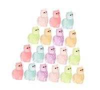 BCOATH 18 pollici Miniature Alpaca in Resina con Occhiali da Sole Luminosi Statue Animali per Decorazioni Giardino Fatato Micro Paesaggi Cruscotto Auto e Acquario Ornamenti Creativi e