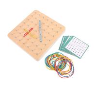 BCOATH 1set Geoboard Legno Per Gioco Educativo Interattivo Per Matematica e Geometria Attività Creativa Per Sviluppare Fiducia e Creatività Gioco Didattico Da Viaggio Per Natale e