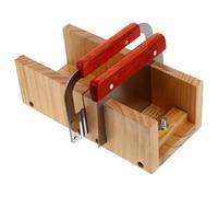 BCOATH 1set Tagliapane in Legno per Sapone con Stampo Taglierina Dritta e Ondulata in Inox Utensile Multifunzione per Sapone Fai da Te e Dolci