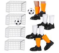 BCOATH 2 Impostati Gioco Mani Mini con Dita per Set Mini Tavoli Calcio Balilla con Porte Palloni Scarpe Dito Giocattolo Interattivo Portatile per Appassionati di Calcio