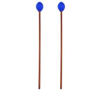 BCOATH 2 Pezzi Battenti per Marimba e Strumento a Lingua Blu, Legno di Acero e Lana, Mallets Leggeri per Strumenti a Percussione Texture e Finitura Raffinata Colore Colore Casuale