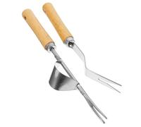 BCOATH 2 pezzi Estirpatore Erbacce Inossidabile Weeder Manuale Compatto per Cortile Forchetta Ergonomica per Rimozione Facile e