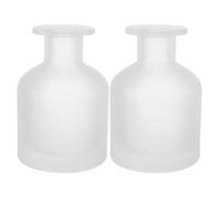 BCOATH 2 Pezzi Flaconi Diffusore in Vetro da Bottiglie Vuote Ricaricabili per Oli Essenziali Design Cilindrico con Bocca Stretta per Aromaterapia e Decorazione Casa Elegante