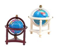 BCOATH 2 Pezzi Globo Terrestre Per Casa Delle Bambole Giocattolo Per Ragazze Globo Terrestre In Miniatura Per Giocattoli