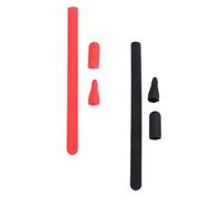 BCOATH 2 Set Copripenna in Silicone per Matita 2, Protezione Rossa e Nera | Custodia Decorativa a Tinta Unita, Presa Comoda, Forma Semplice e Moda, per Stilo e Matita 2