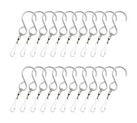BCOATH 20 Pezzi Ganci Girevoli in Acciaio Inox, Argento | Design a Doppio Snodo Rotazione a 360 Gradi, Clip Compatta, per Luci a Filo e Decorazioni Sospese