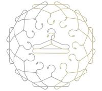 BCOATH 20 Pezzi Mini Grucce per Vestiti in Metallo 65mm, Appendiabiti Dorati e Argento per Bambole, Accessori per Guardaroba Casa delle Bambole, Organizzazione Abiti Piccoli