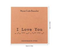 BCOATH 20 Pezzi Schede per imparare il codice Morse carte di apprendimento Carta di auguri di Natale carta di San biglietto d'auguri Biglietto di auguri unico Light Brown