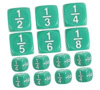 BCOATH 20pezzi Dadi Di Frazione Arrotondati in Acrilico Sicuri e Durevoli Strumenti Di Apprendimento Matematico Multi-faccia Per Ragazzo Ragazza Insegnamento in Classe Istruzione Casa e g