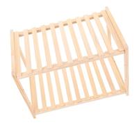 BCOATH 2livello Supporto per Piante in Legno Mensola da Tavolo Versatile per Piccoli Vasi Organizer per Piante e Documenti Scaffale Salvaspazio Elegante per Balcone e Ufficio