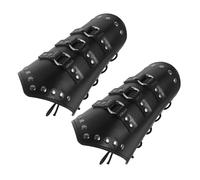 BCOATH 2pezzi Bracciali Medievali in Finta Pelle Protezioni Avambraccio Rinascimentali e Vichinghe Resistenti per Cosplay Halloween e Rievocazioni Storiche