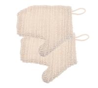 BCOATH 2pezzi Guanti Esfolianti Da Bagno in Cotone e Lino Per Pulizia Profonda e Ricca Come Guanti Da Doccia Spa