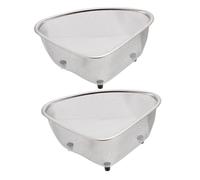 BCOATH 2pezzi Vassoio Di Scolatura Per Lavello Cucina Cestino Angolare Per Spugne Sapone e Spazzole Soluzione Salvaspazio Per Organizzazione e Pulizia Cucina