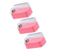 BCOATH 3 Pezzi Scatola Porta Punte per Trapano Unghie, Organizzatore per Punte da Manicure, 30 Fori, Plastica, Rosa, con Spazzola per Pulizia, per Uso Domestico e Professionale