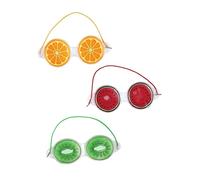 BCOATH 3pezzi Maschera Per Occhi Gel Maschere Ghiacciate Cartoon Rimedi Per Occhi Gonfi e Affaticati Per Trattamenti Di Bellezza Casa Confezione Di Anguria e Kiwi