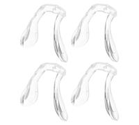 BCOATH 4 Cuscinetti Nasali in Silicone per Montatura Occhiali, Naselli Antiscivolo Trasparenti per Adulti, Supporto Nasale Flessibile e Resistente per Comfort Quotidiano