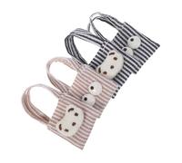 BCOATH 4 Pezzi Miniature Canvas Shoulder Bags For Dolls Tiny Tote Accessories For Dollhouse Play Kawaii Crossbody Purses Compatible With Various Doll Models