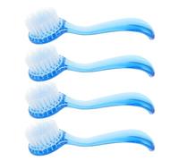 BCOATH 4 Pezzi Spazzola per Pulizia Viso in Plastico e Nailon con Scrub Delicato e Pulizia Profonda, Design Estetico Naturale per Uso Quotidiano su Pelle Asciutta o Colore Casuale