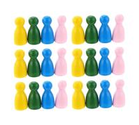 BCOATH 40 pezzi Pedine in Legno per Gioco da Tavolo Flight Chess Giochi Educativi con Colori Casuali Pezzi Scacchi in Legno Levigato per Sviluppo Logico e Manuale Colore Colore Casuale