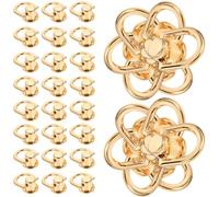 BCOATH 40 Set di Borchie per Borse Anello in Lega di Zinco e Ferro, Rivetti Decorativi Dorati per Accessori Borse Fai da Te e Artigianato in Pelle