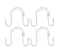 BCOATH 4pezzi Anelli al Naso Portatili in Metallo Argento a Forma di Cuore, Comodi e Sicuri per Eventi e Party, Decorazione del Naso Semplice