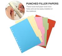 BCOATH 5 set Carta Ricambio per Quaderni Ad Anelli Carta Scrittura Spessa Resistente Senza Impurità per Studenti Scuola e Ufficio