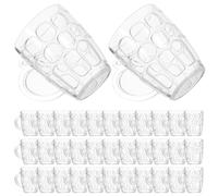 BCOATH 50 Mini Boccali di Birra in Plastica Trasparente Set da 50 Pezzi Bicchieri in Miniatura per Decorazioni Fai da Te Adatti per Feste Picnic Matrimoni e Ambienti Riutilizzabile